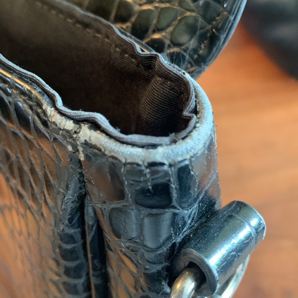 Zara Croc Embossed Shoulder Bag - Picture 10 of 14